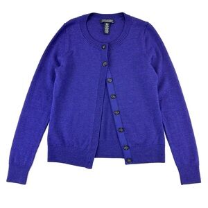 Banana Republic Violet Extra Fine Merino Wool Womens Cardigan XS sweater